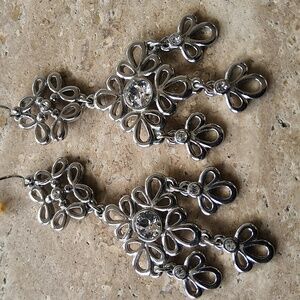 Silver Filigree Dangle Earrings